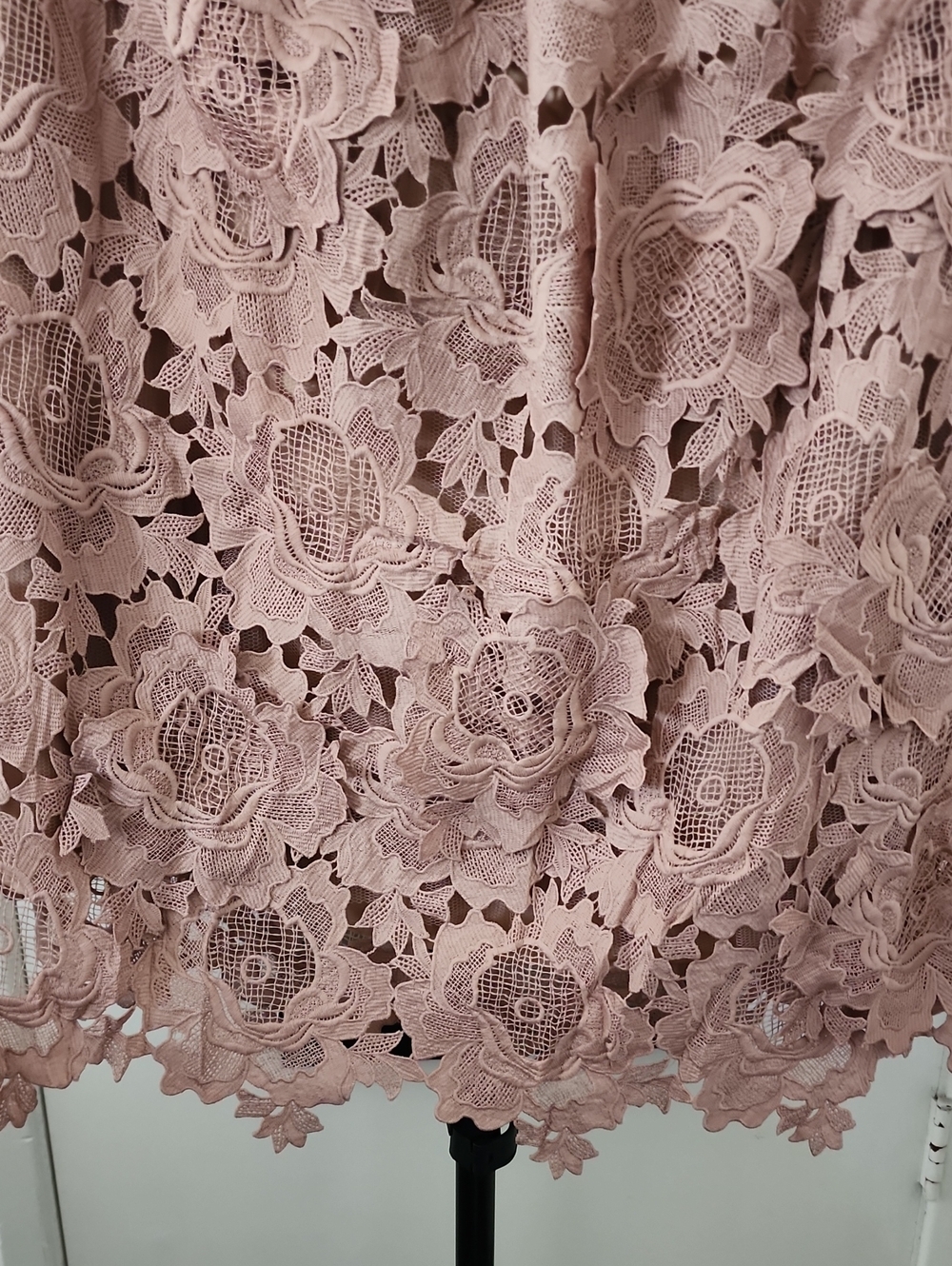 Moulinette Soeurs Anthropologie Blush Floral Lace Midi Skirt Romantic - Picture 3 of 12